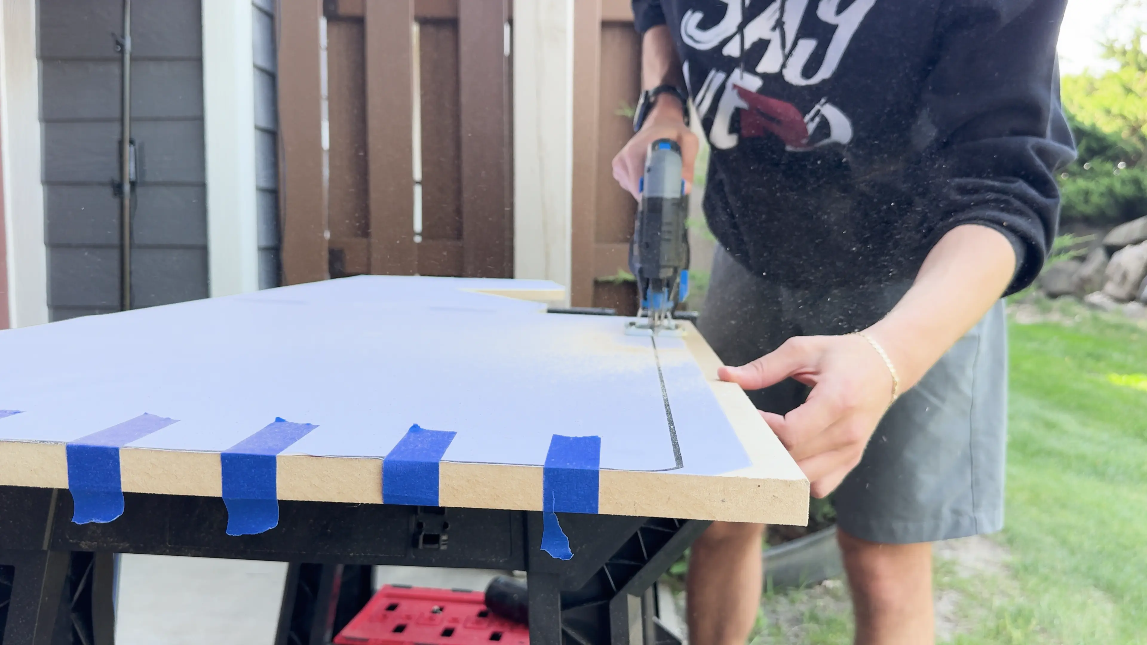 Cutting what I would later discover to be an incorrect side panel.