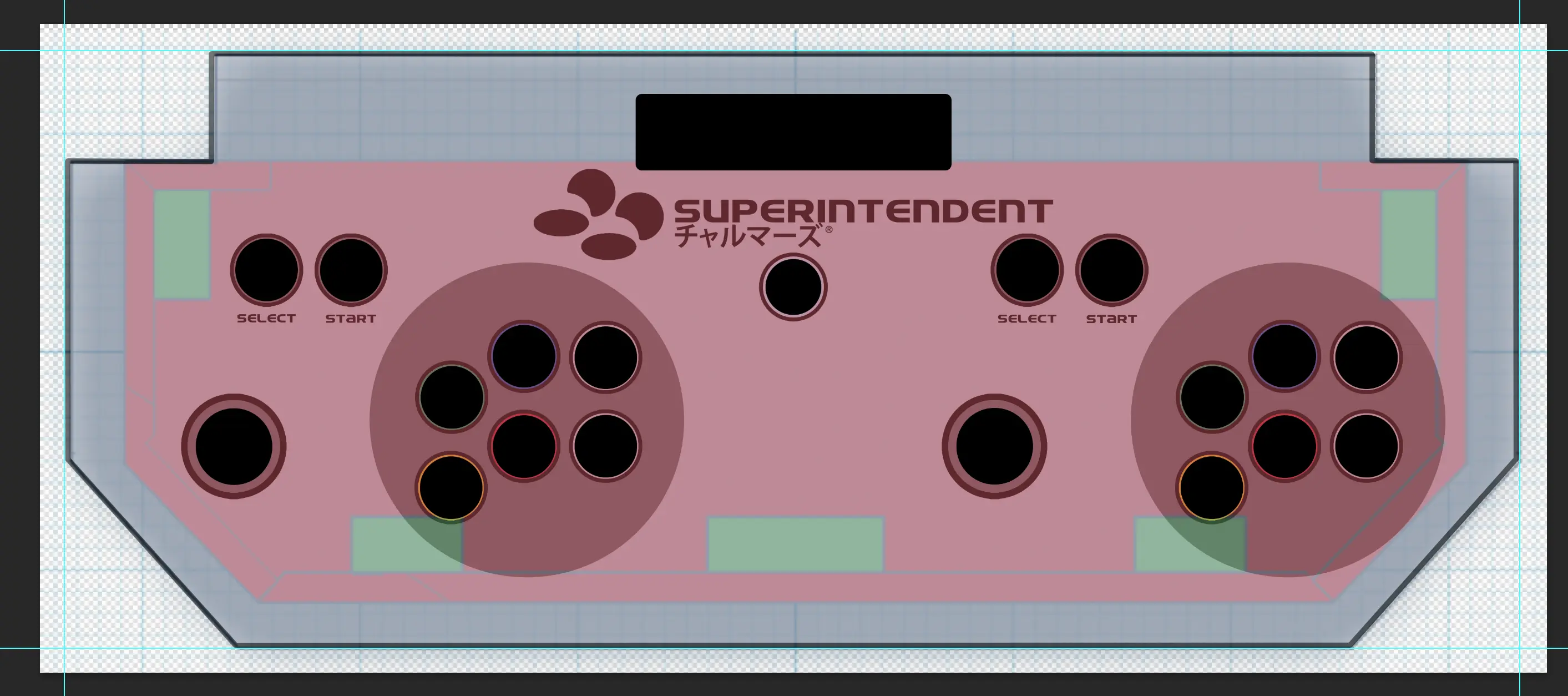 Photoshop layout demonstrating the translation from 3D object to 2D cuts.