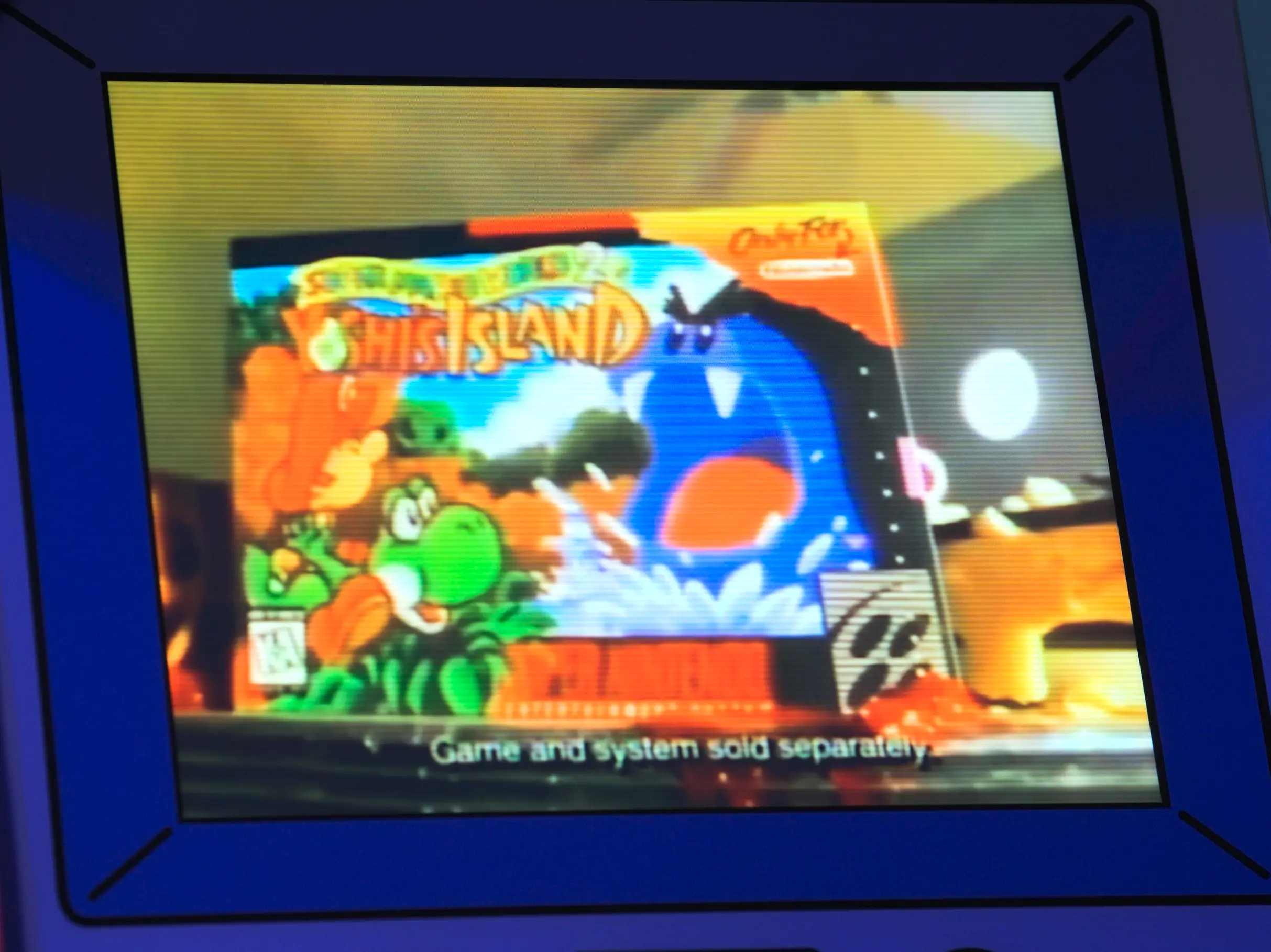 An example of the commercials that play on the cabinet while in standby.